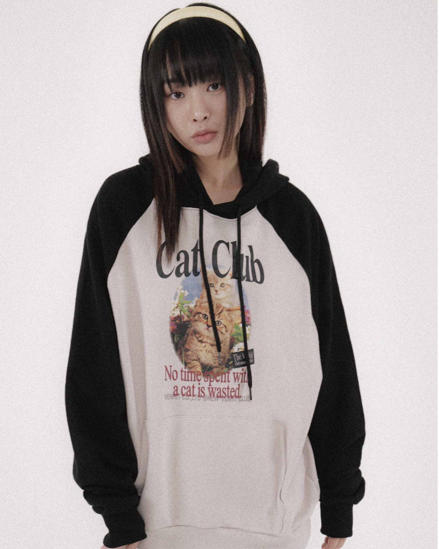 23FW 預訂｜VENHIT CAT CLUB RAGLAN HOODIE (3 COLOR)