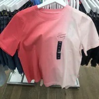 [S] TOMMY HILFIGER DIP-DYE EMBROIDERED SIGNATURE T-SHIRT,RED, 76J4731-651 [FINAL SALE] (STH628)