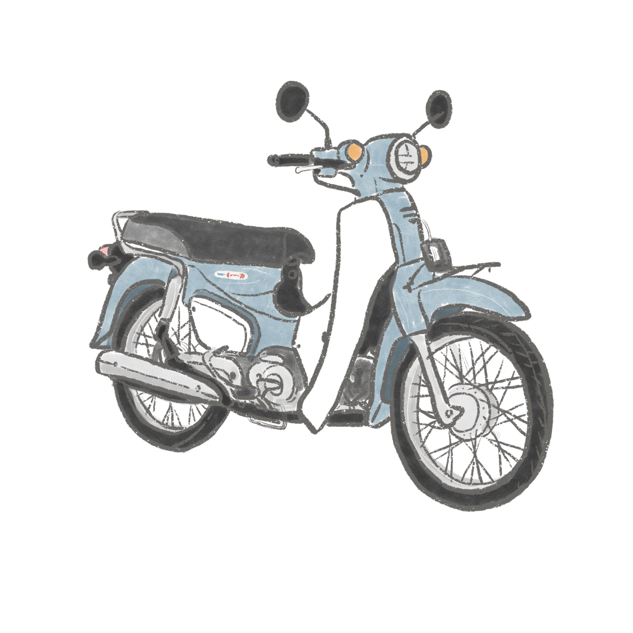 似顏繪客製化 PE01 機車繪製 似顏繪線條