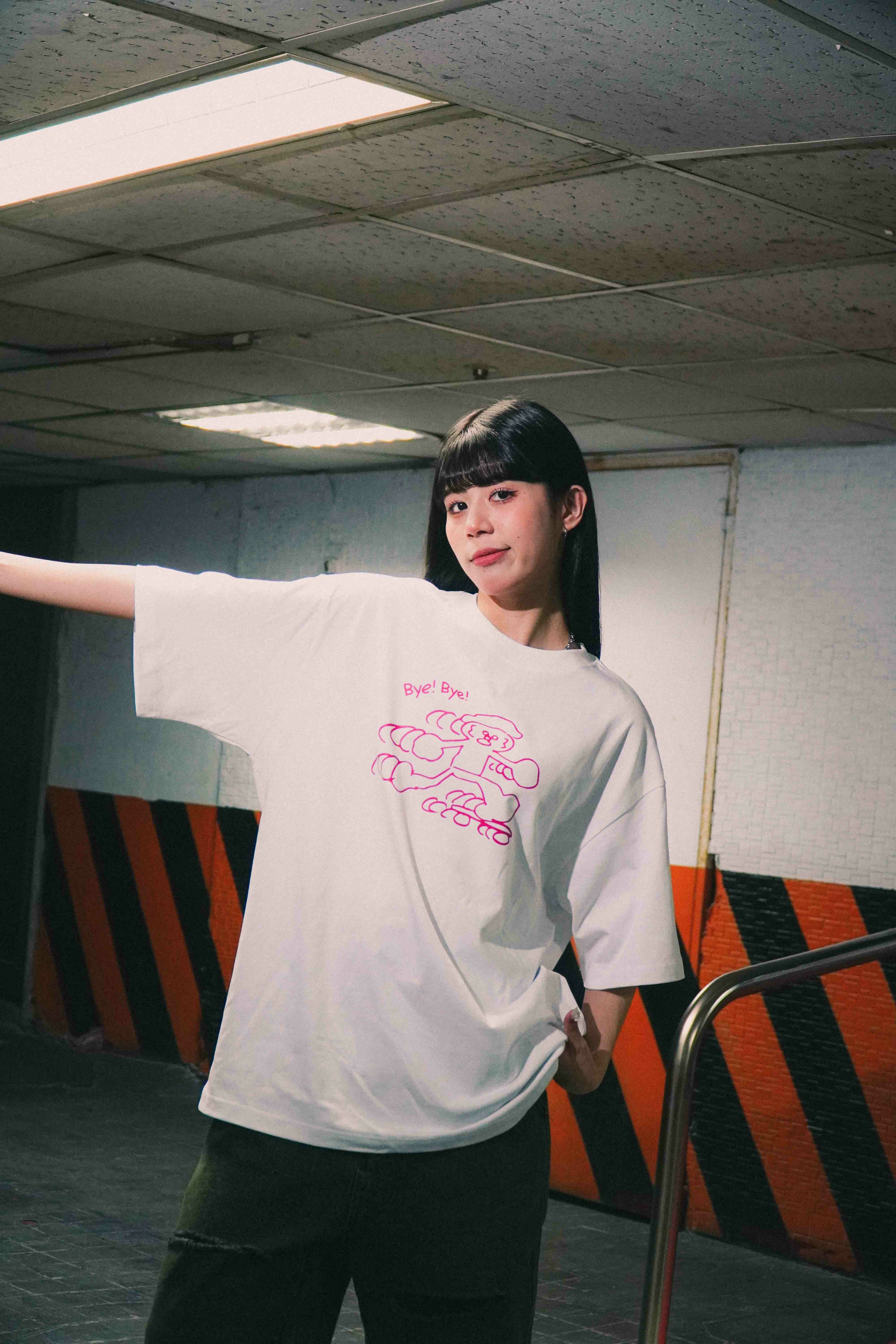 『Always_Good』BYEBYE啦滑板狗狗 印花 短TEE