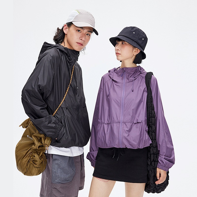 4M05 簡約復古素色防曬連帽外套 五色