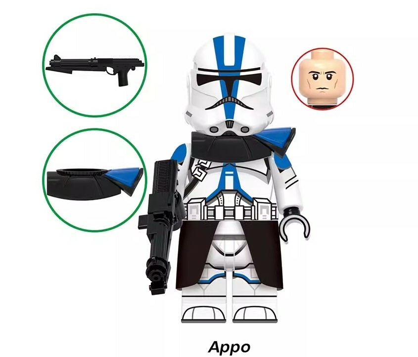 Appo Clone Commander Star Wars Custom Minifigures Minifigs Fit Lego XH1974