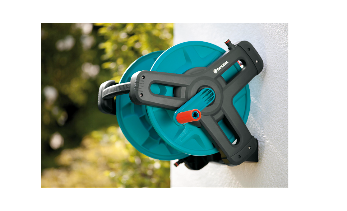 "GARDENA" 德國20m4分喉挂墻式喉架套裝(帶挂墻碼)(12套/盒)-[8009-20]