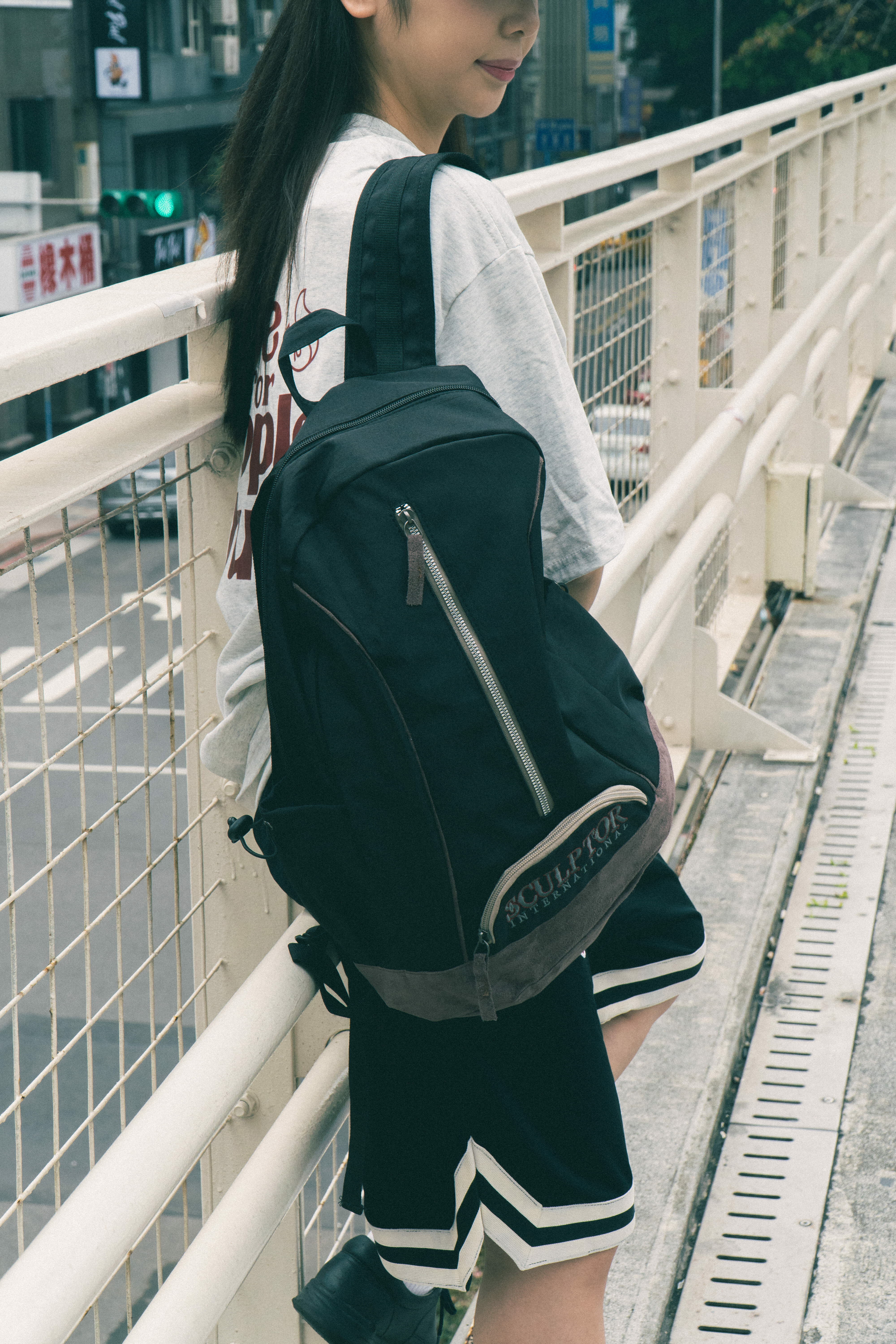 『Always_Good』刺繡 尼龍 多口袋 雙肩 後背包