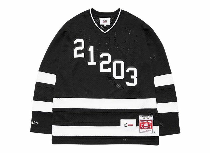 {現貨} Supreme WTAPS Mitchell & Ness Hockey Jersey Black