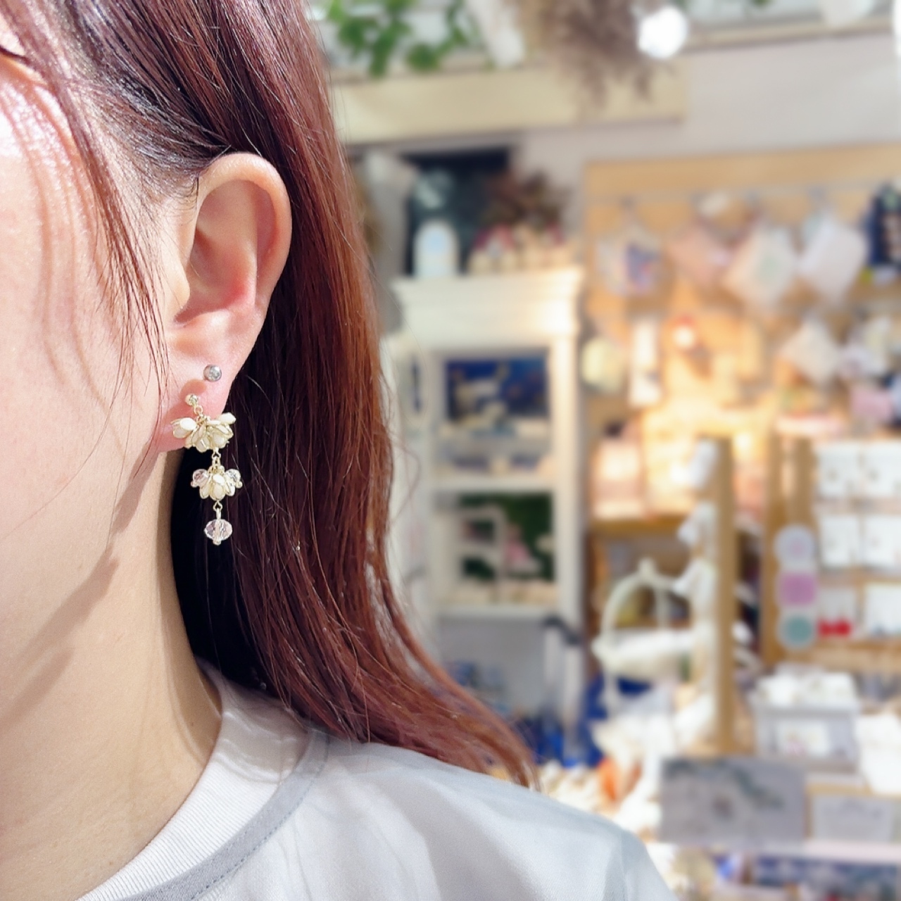 氣質花花耳環