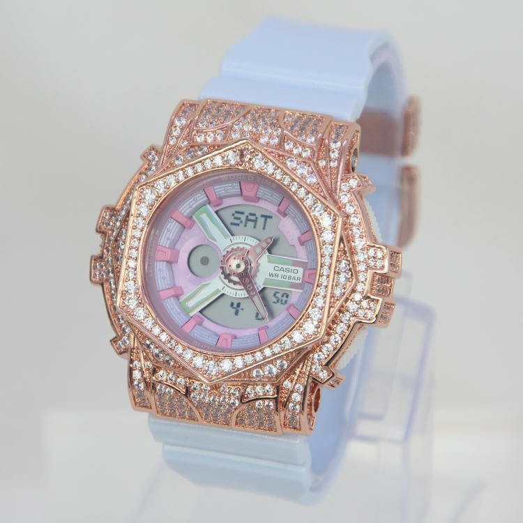 玫瑰金 改裝手錶 BA-110FH-2A - 玫瑰