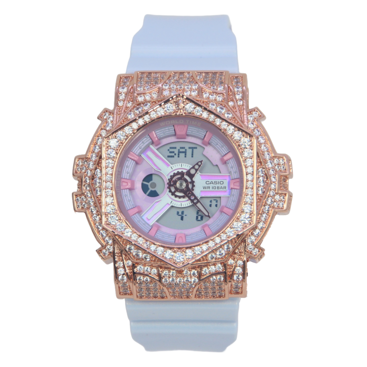 玫瑰金 改裝手錶 BA-110FH-2A - 玫瑰