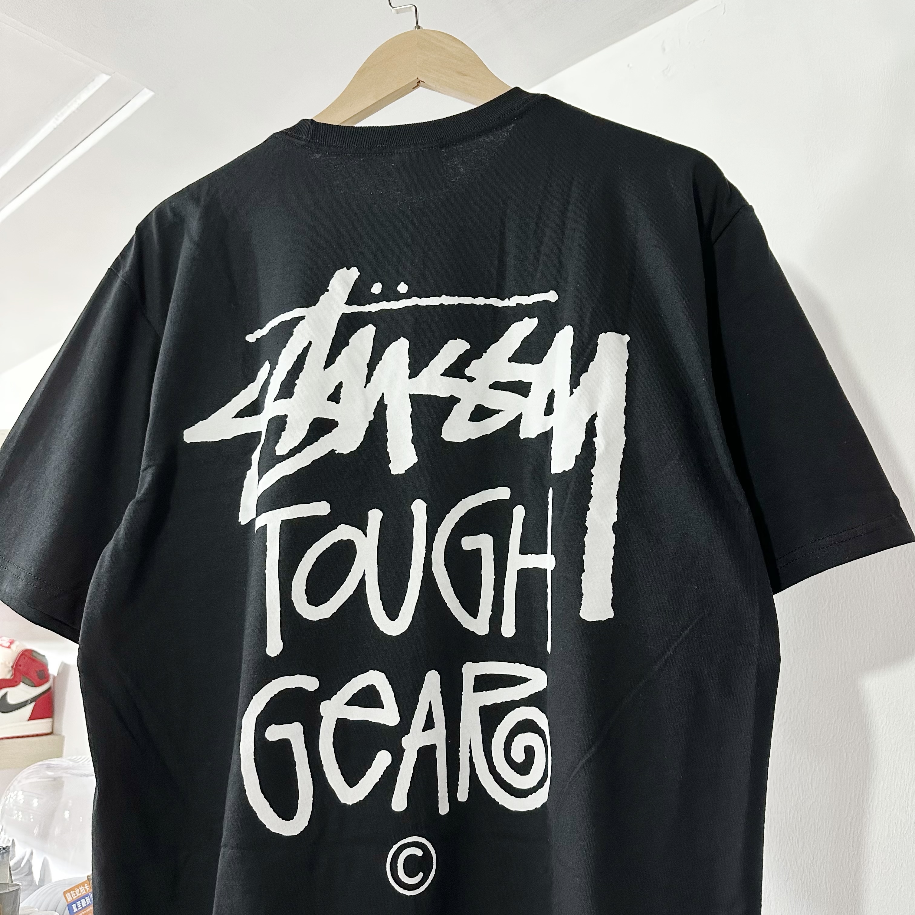 STUSSY TOUGH GEAR TEE - BLACK