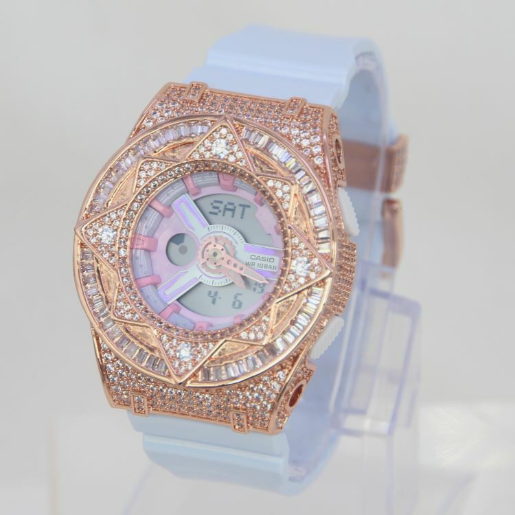 玫瑰金 改裝手錶 BA-110FH-2A - 魔法星