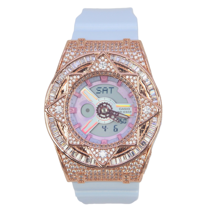 玫瑰金 改裝手錶 BA-110FH-2A - 魔法星