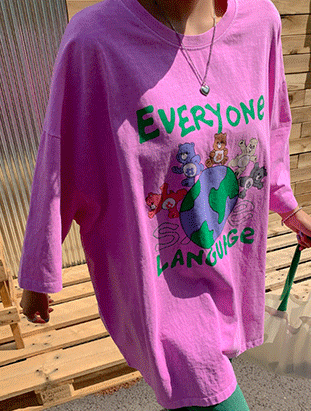 ᴴᴼᵀ ▸▸店長推薦◃◃ 春夏新品/地球小熊水洗長版上衣 MANIFEST正韓🇰🇷