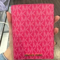 [S] MICHAEL KORS 35F3GTVN2B JET SET TRAVEL TRAVEL PASSPORT WALLET,ELECTRIC PINK, 196237620736 (SMK834)