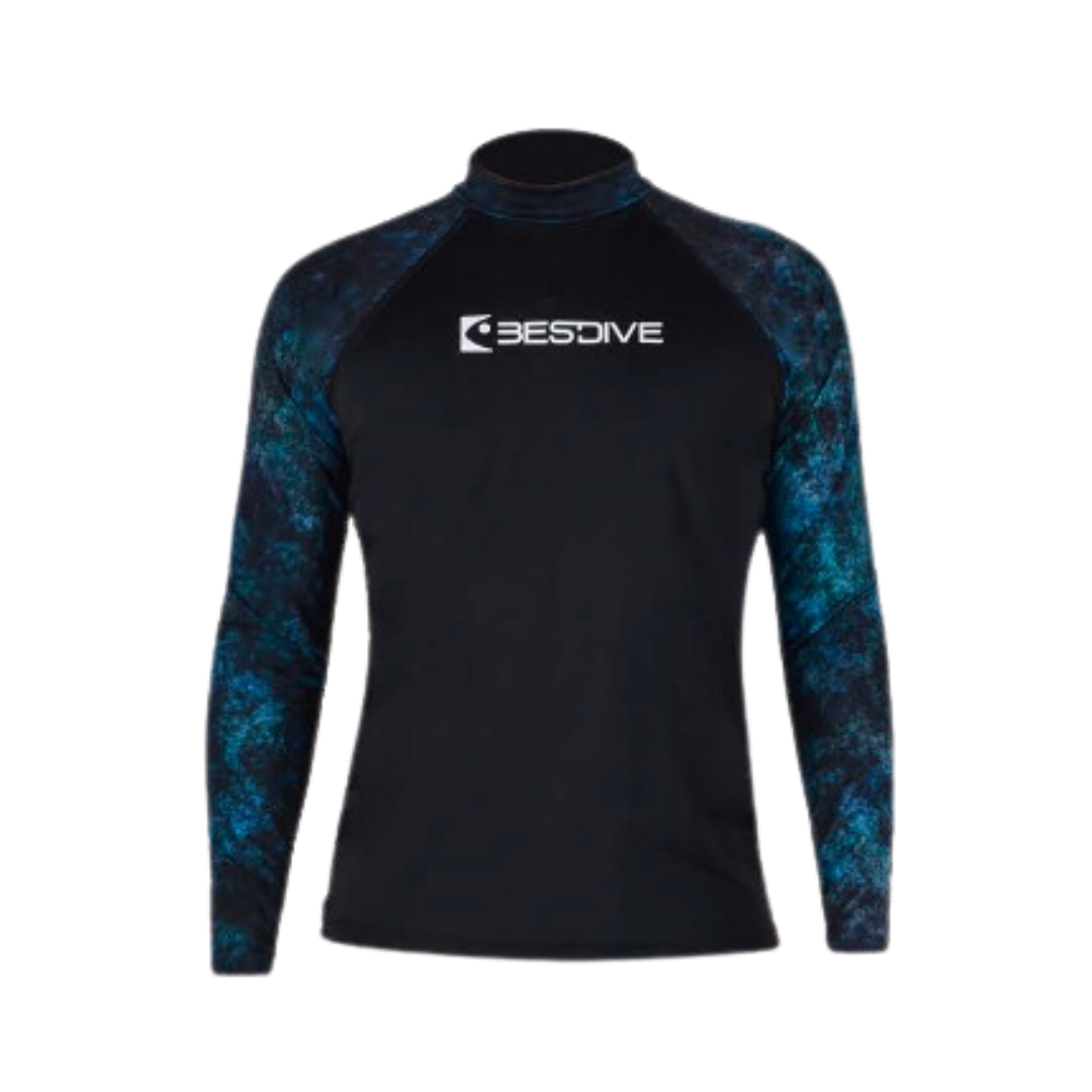 ▲BESTDIVE 男款 防曬水母上衣 孔雀藍