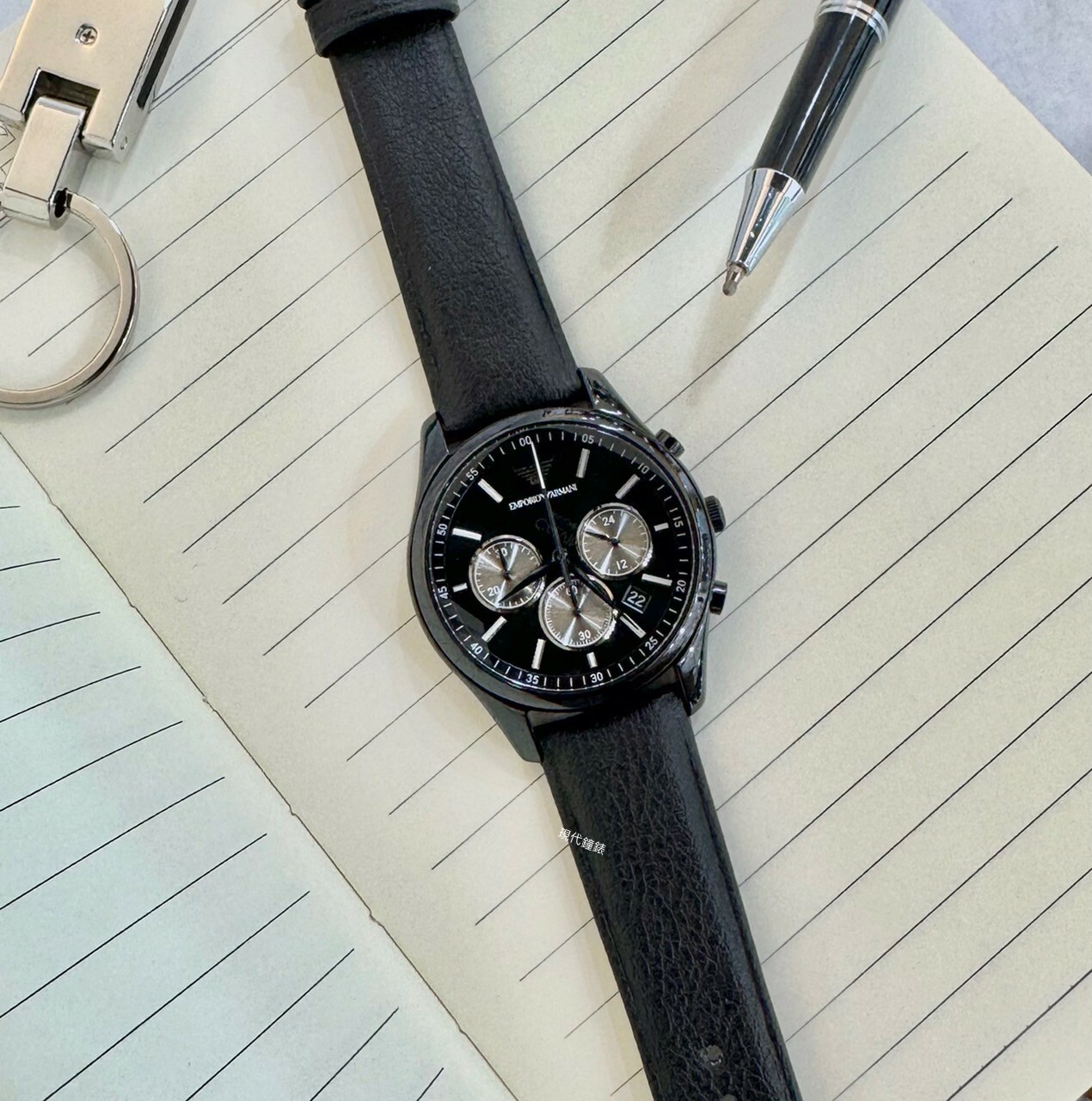 【EMPORIO ARMANI 亞曼尼】Antonio 雋永紳士風格三眼手錶 AR11583 41mm 現代鐘錶