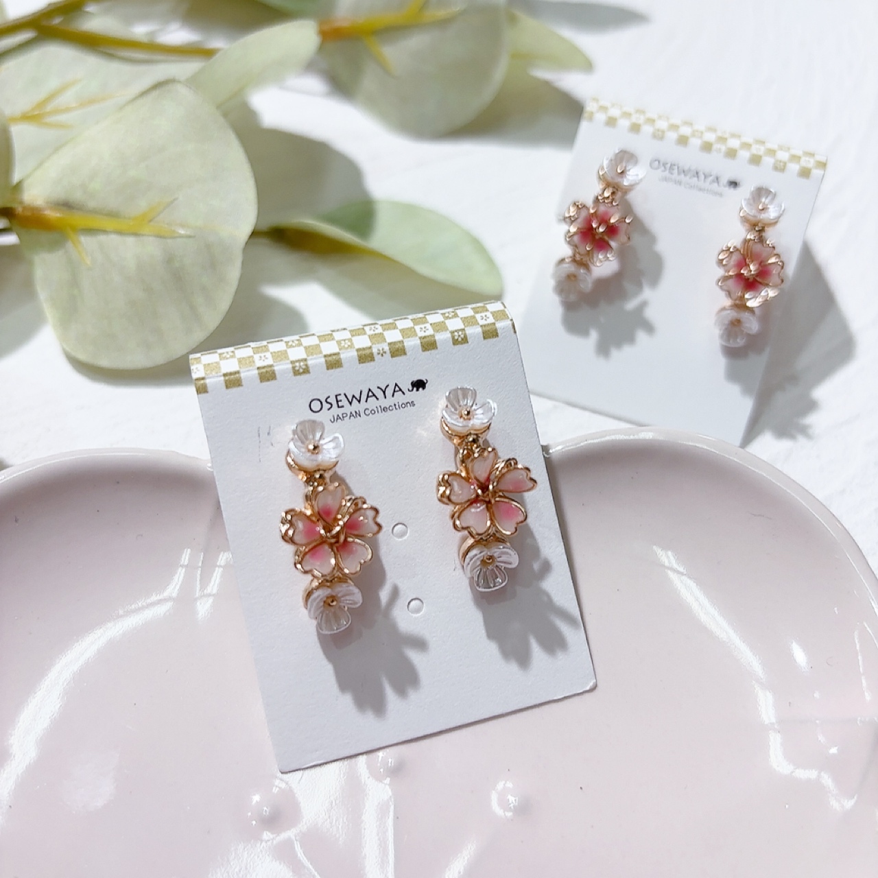 鐵線櫻花耳環