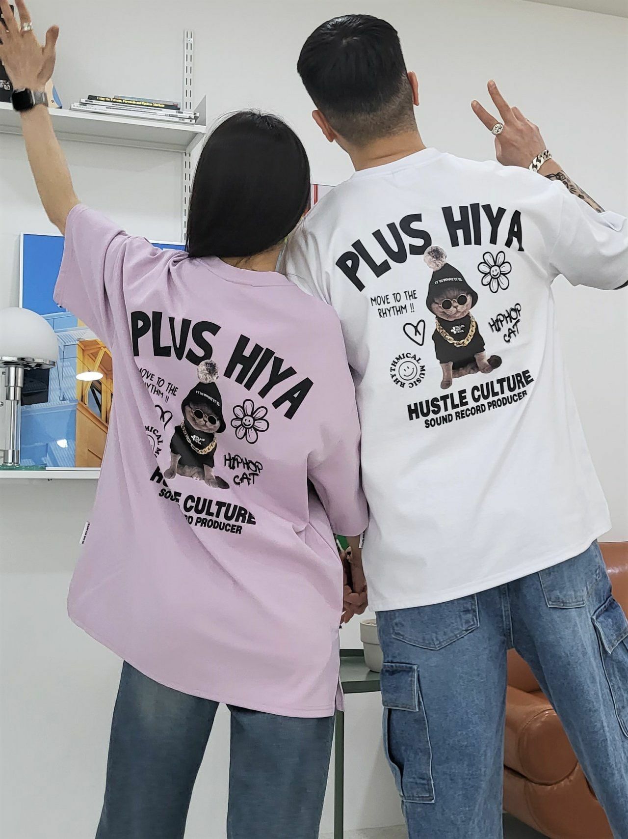 貓仔圖案短袖Tee T4611