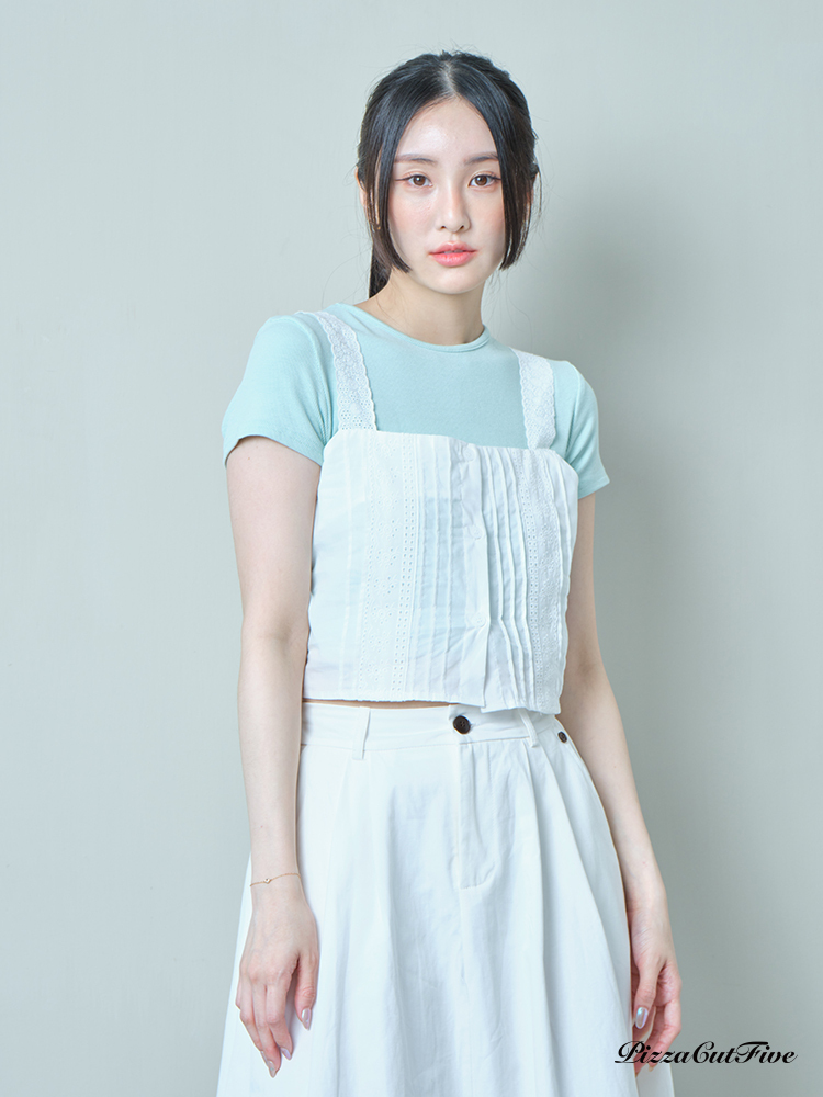 [SALE]花邊排扣吊帶背心 PizzaCutFive PCF242411002