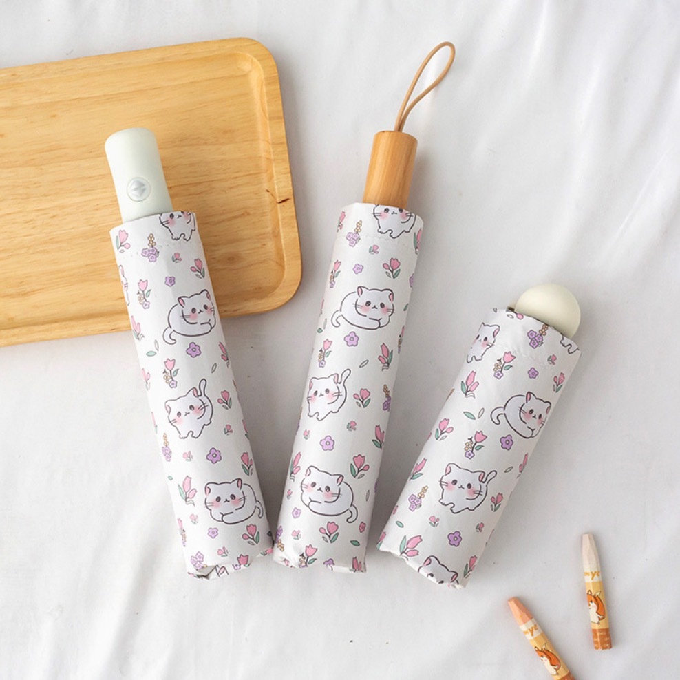 《40662》粉粉田園風貓咪晴雨兩用傘