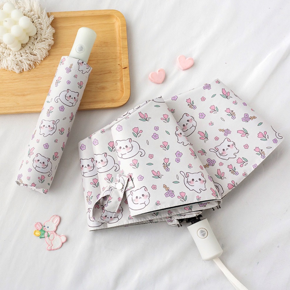 《40662》粉粉田園風貓咪晴雨兩用傘