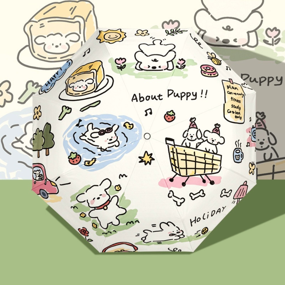 《40663》狗狗日常卡通晴雨兩用傘