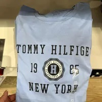 [S] TOMMY HILFIGER HILFIGER NEW YORK GRAPHIC T-SHIRT,SKYBLUE, 78JA480-430 (STH654)