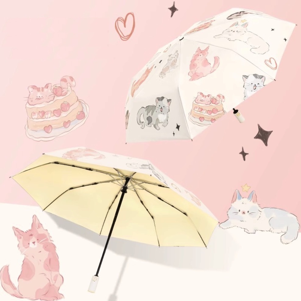 《40664》蛋糕貓咪晴雨兩用傘