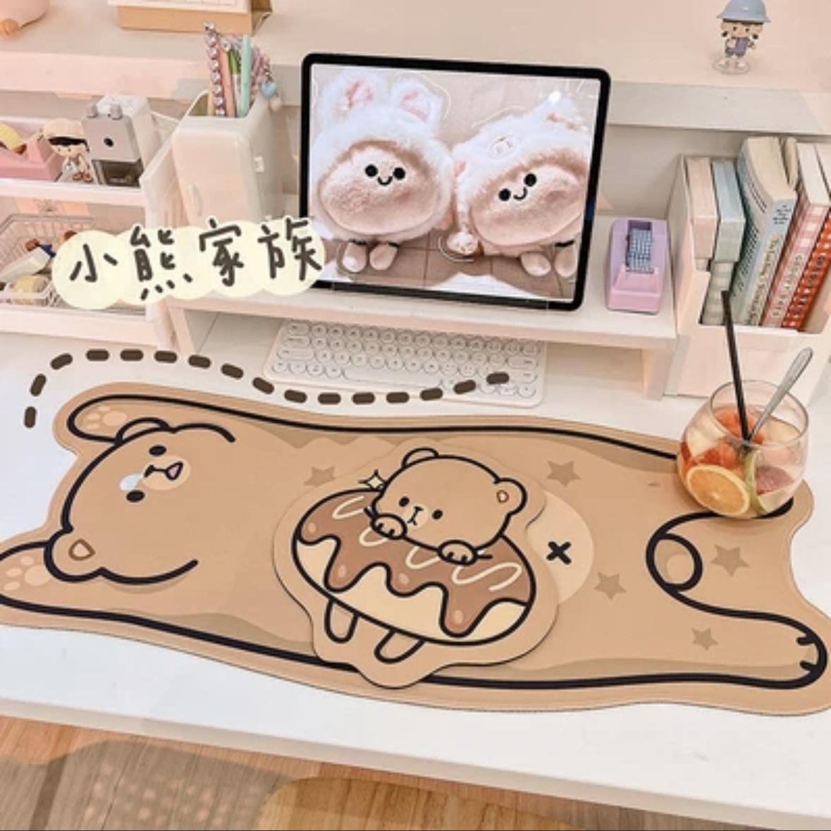 《40667》熊熊甜甜圈/大小滑鼠墊
