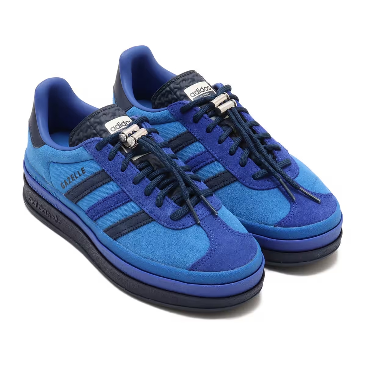 Adidas Originals Gazelle Bold 日本限定 海軍藍 漸層藍 異材質拼接 鞋扣 厚底 增高 IH9991