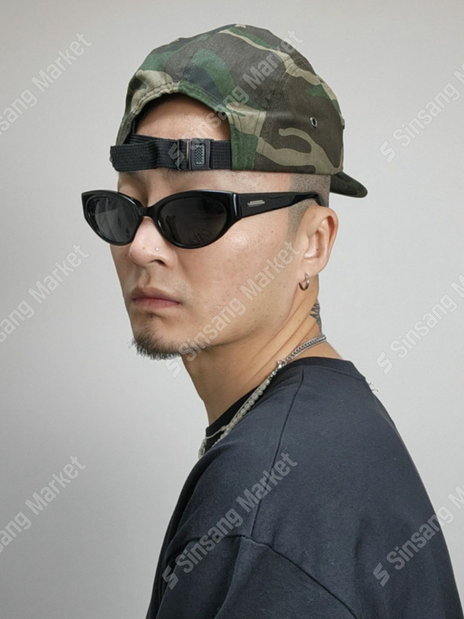 休閒按扣平沿帽 露營帽