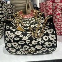 [S] MICHAEL KORS 35R4G4CU6I CORA MD ZIP POUCHETTE,BLACK MULTI, 196237486943 (SMK826)