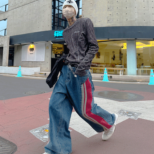 運動跑步氣球牛仔褲