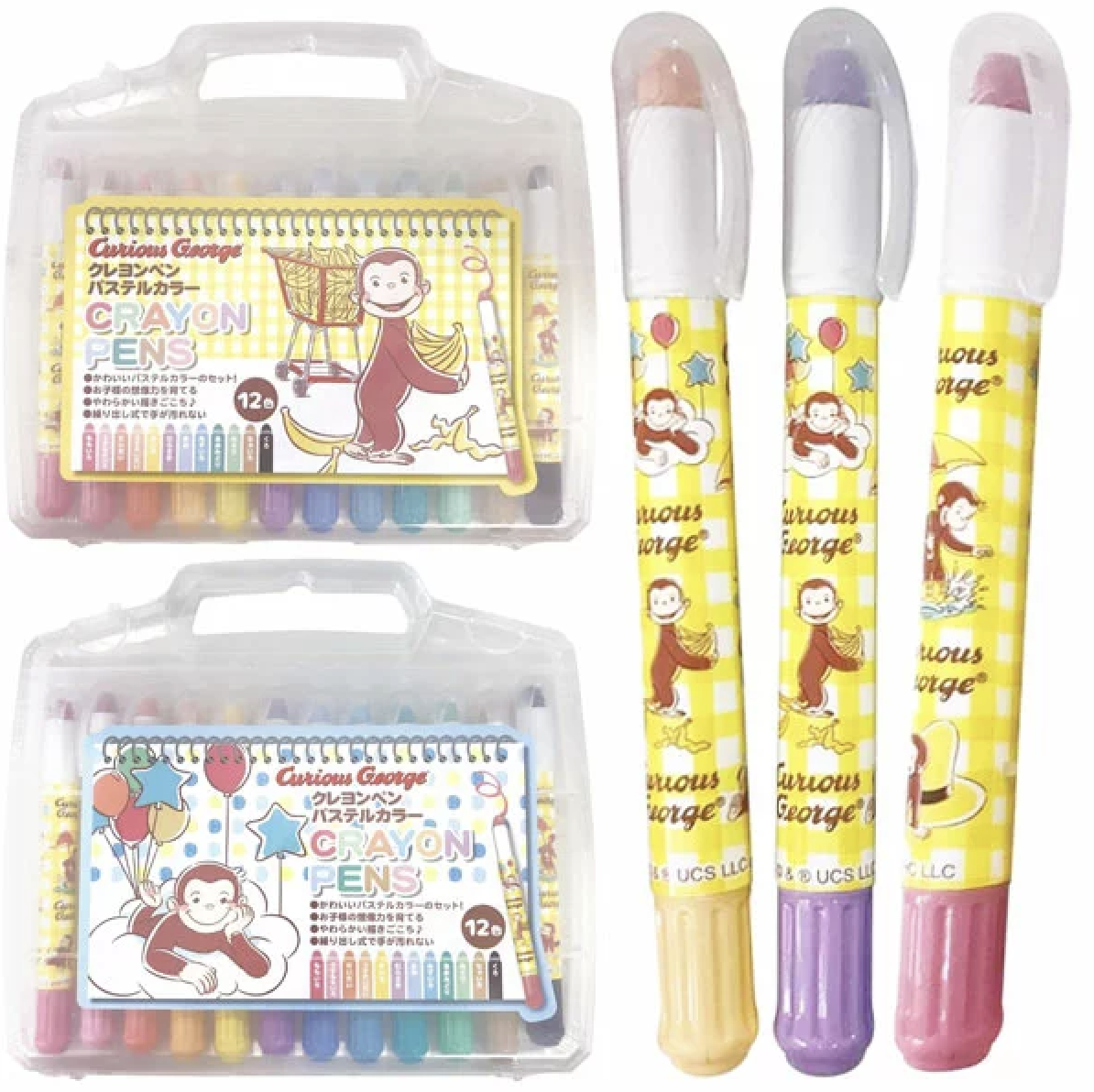 curious george 12色旋轉蠟筆