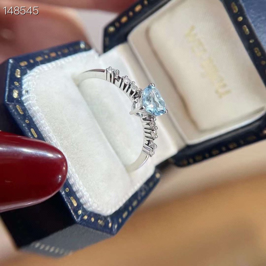 寵粉系列!!天然海水藍寶戒指