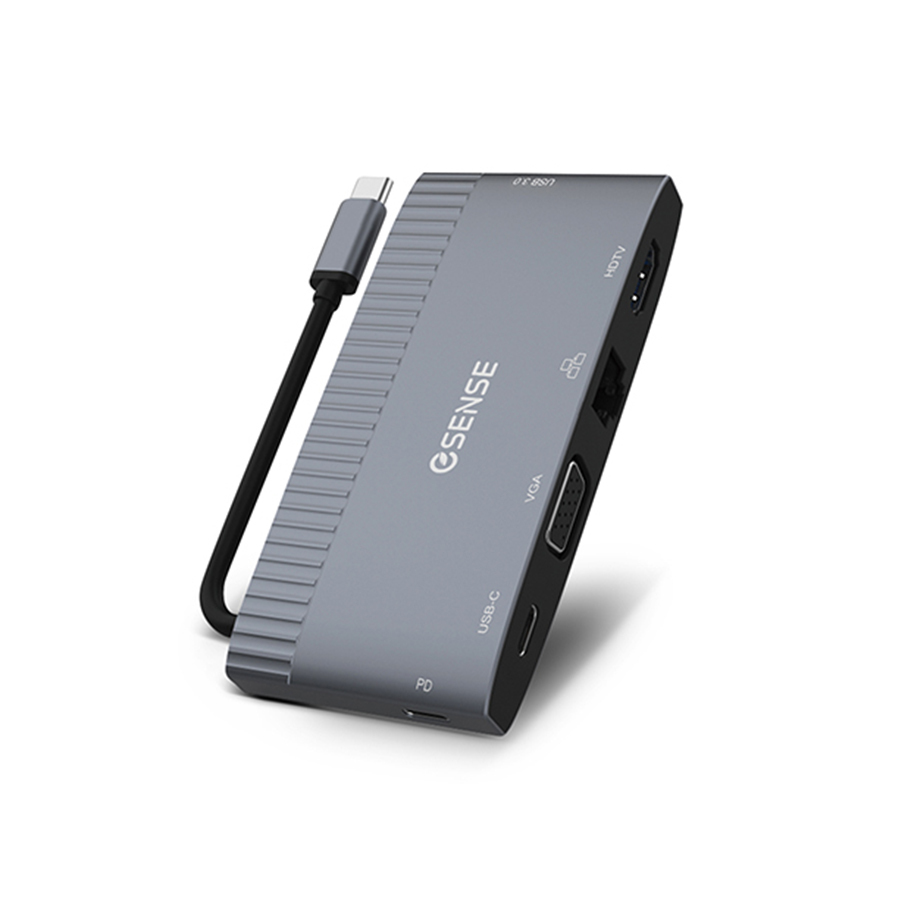 Esense Type-C TO VGA / HDMI / LAN 轉接器 H711