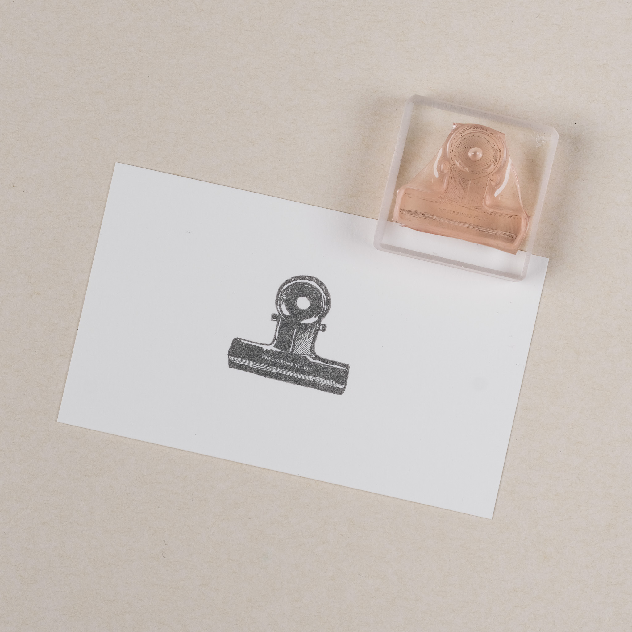 夾子  膠版印章 ｜一分之一工作室 臺灣