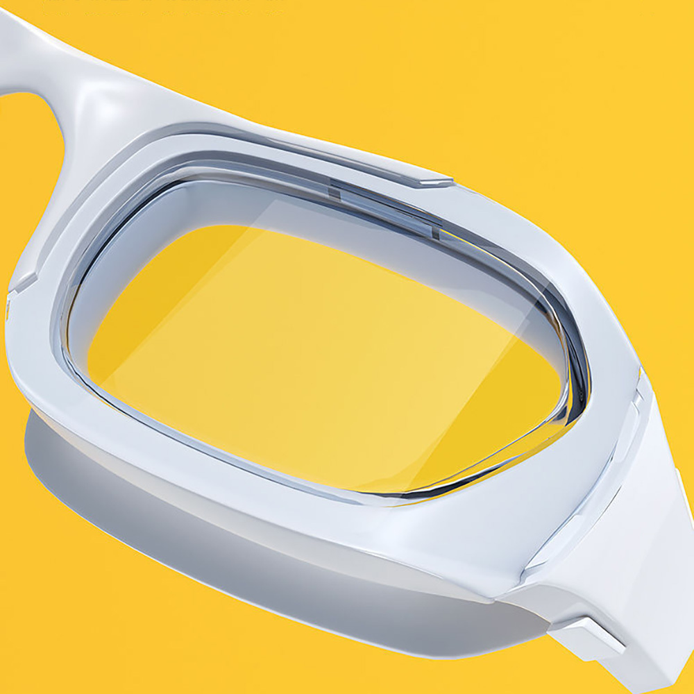 成人大鏡片近視泳鏡 - 白