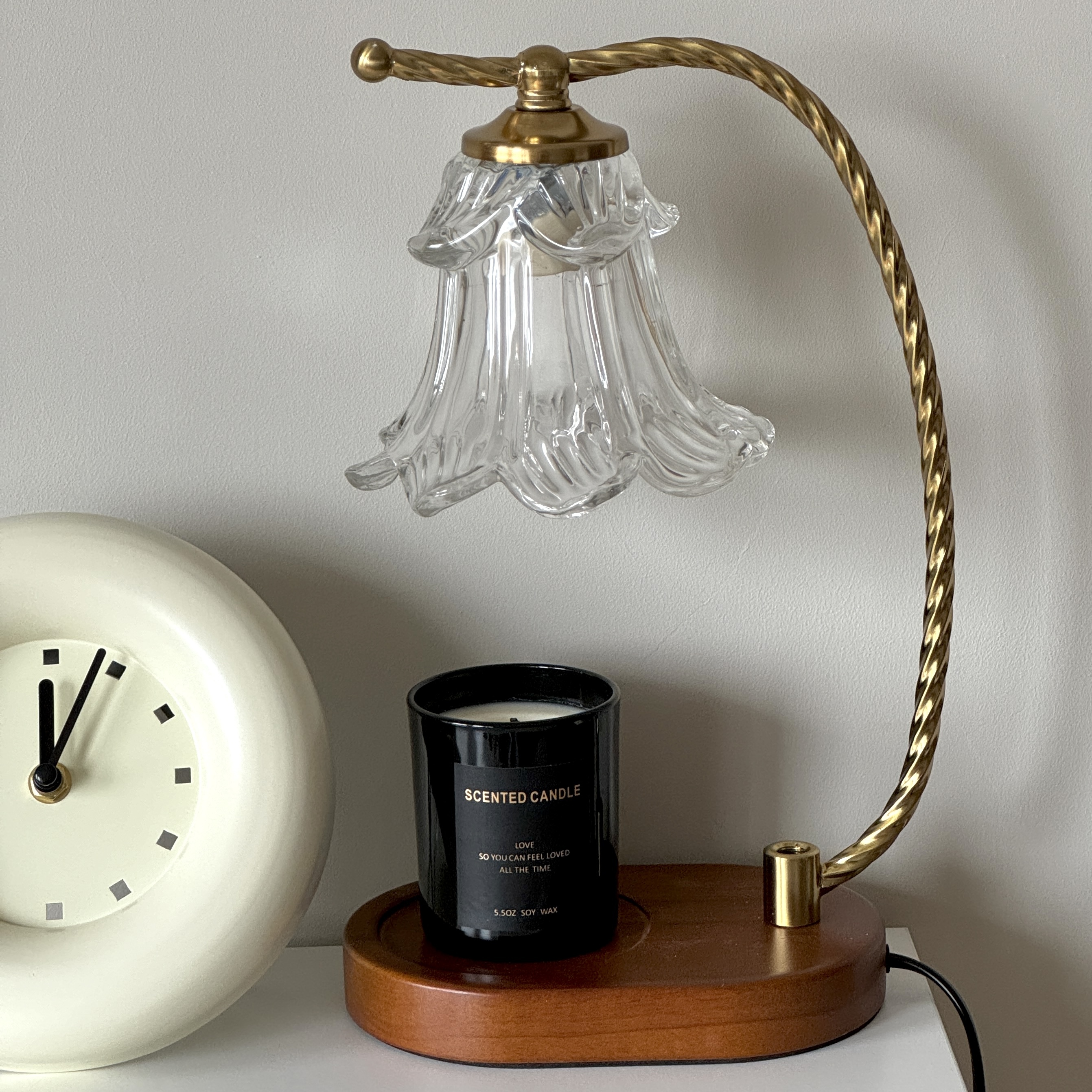 浪漫花朵融蠟燈