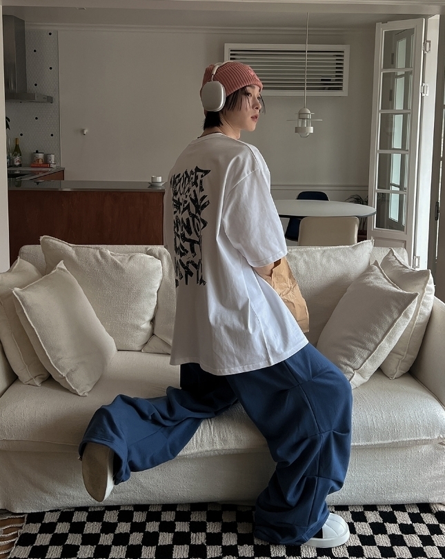 韓國 嘻哈 塗鴉 字母 印花 短T 短袖