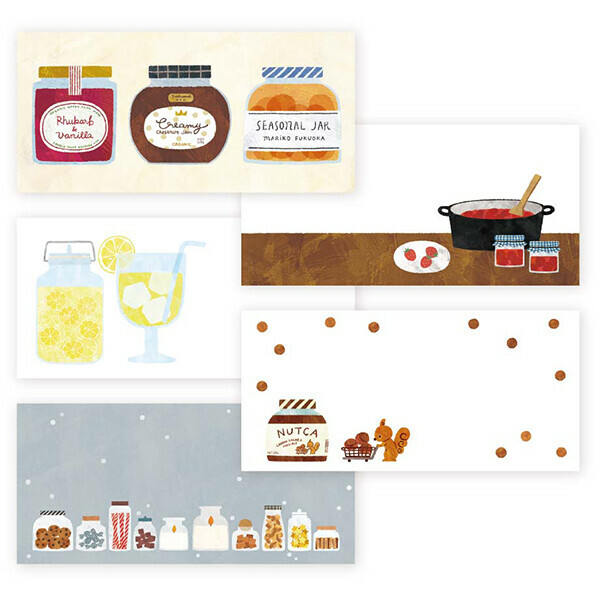 福岡麻利子 季節罐子 美濃和紙一筆箋/表現社/JAPAN