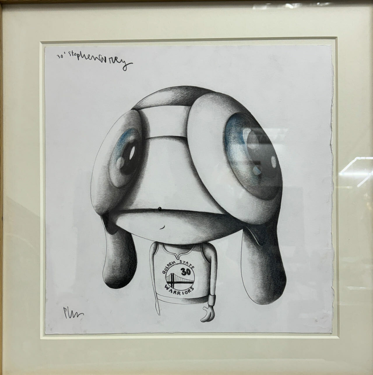 Edgar Plans Original Draw Pencil Manuscript NBA series 14x14 inch