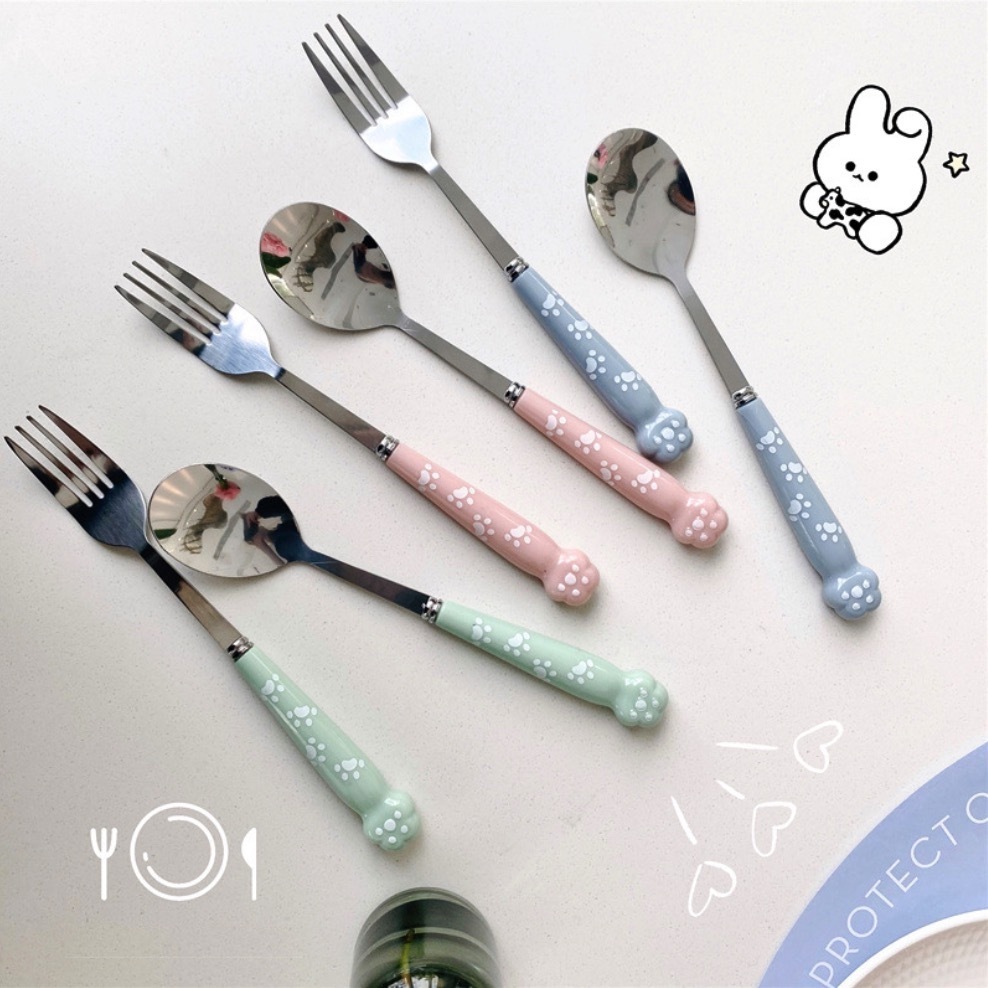 《40700》🐾萌萌可愛貓爪餐具組