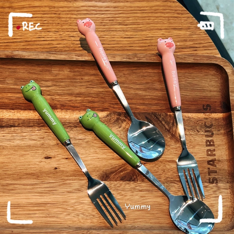 《40703》小動物款🐶🐷🐸🐈‍⬛餐具組