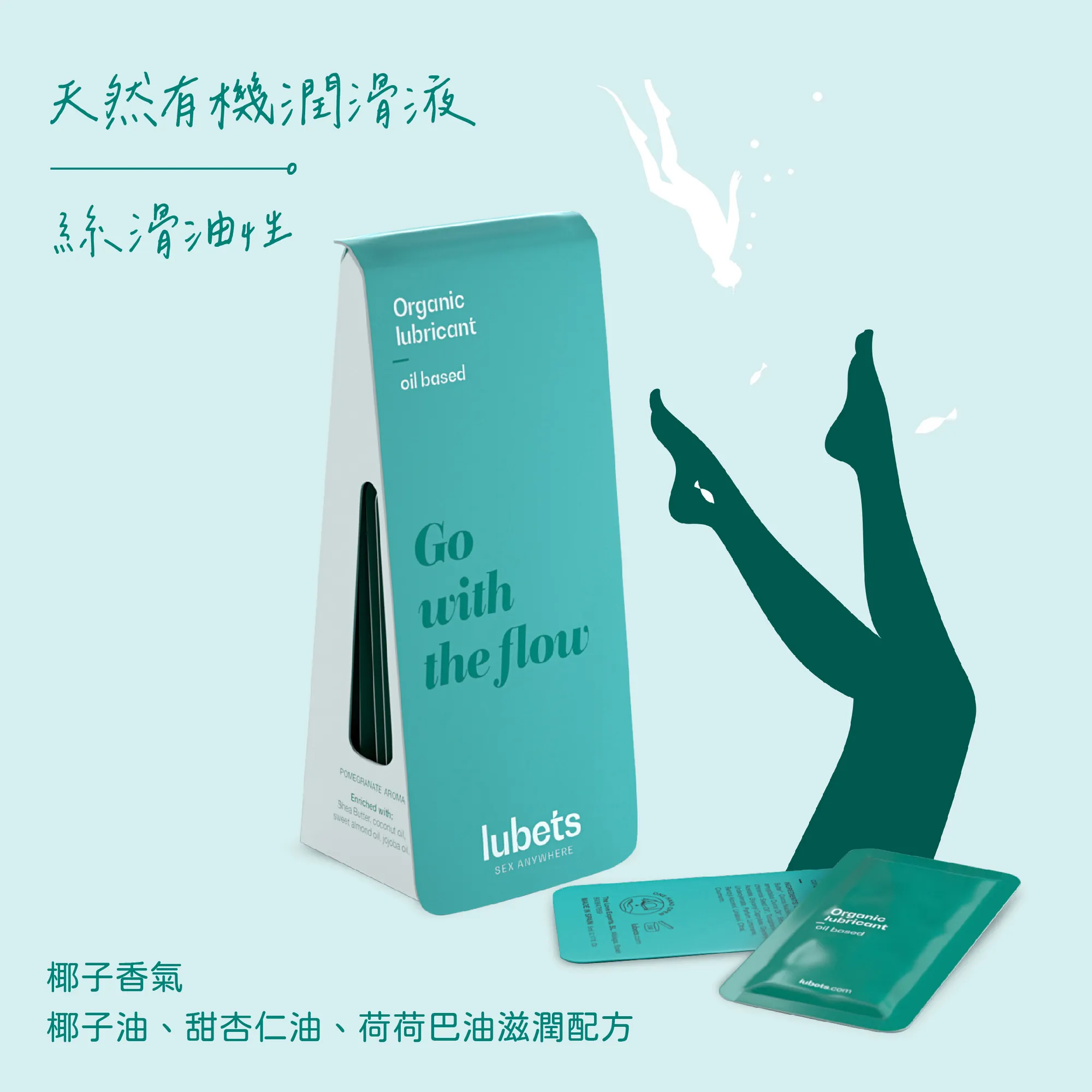 lubets: 天然有機油性潤滑液 十片隨身包