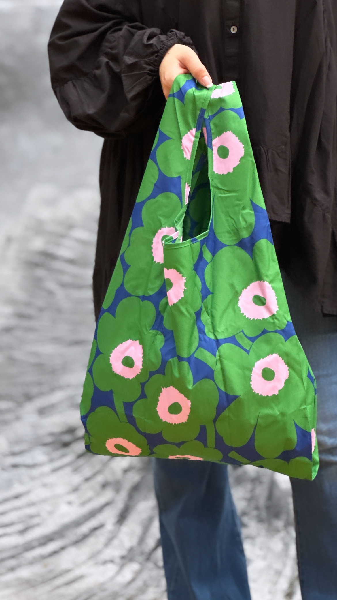 代購現貨 | marimekko smart bag 環保袋 | green x pink