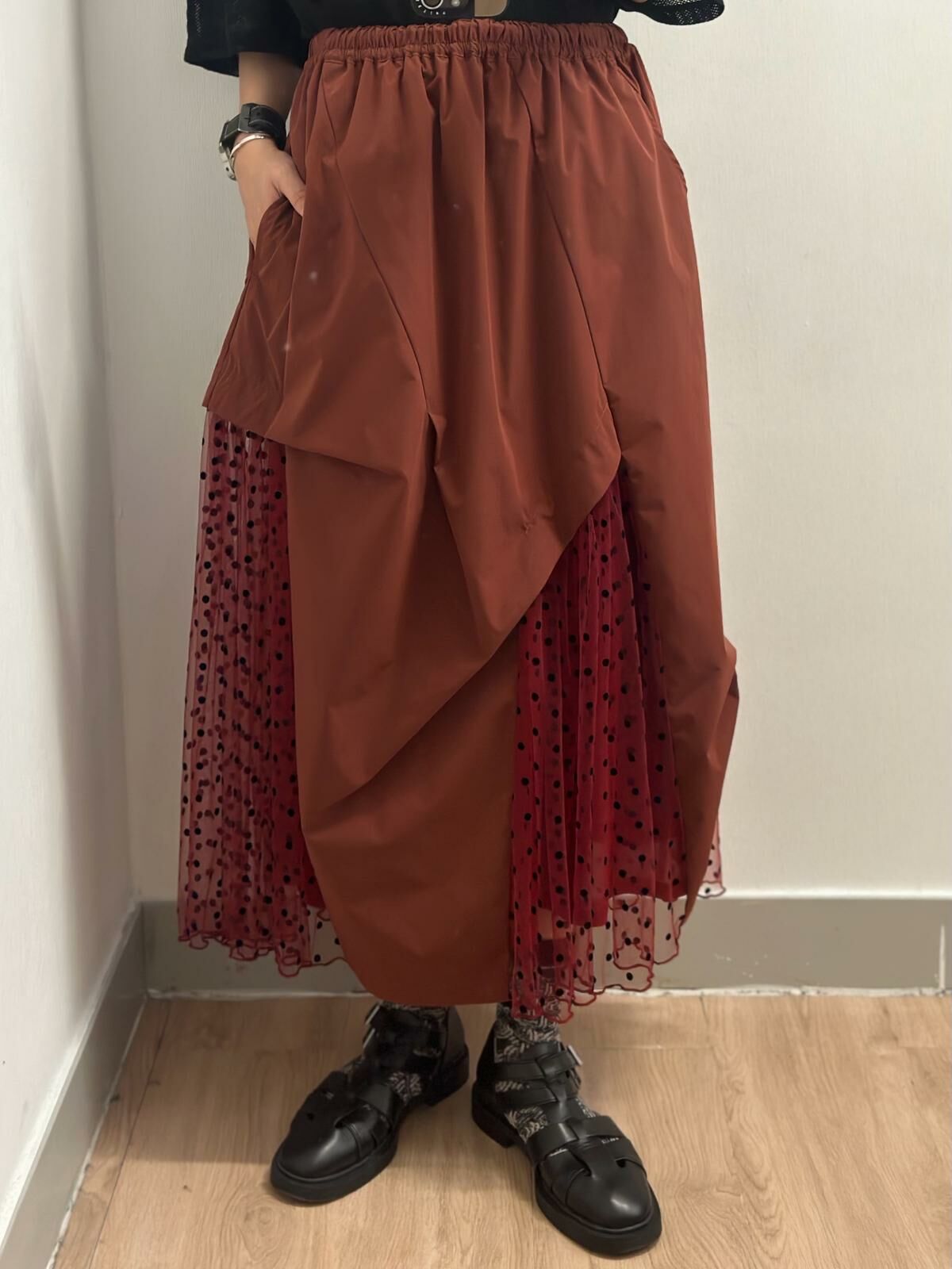 Frapbois 不規則點點紗skirt