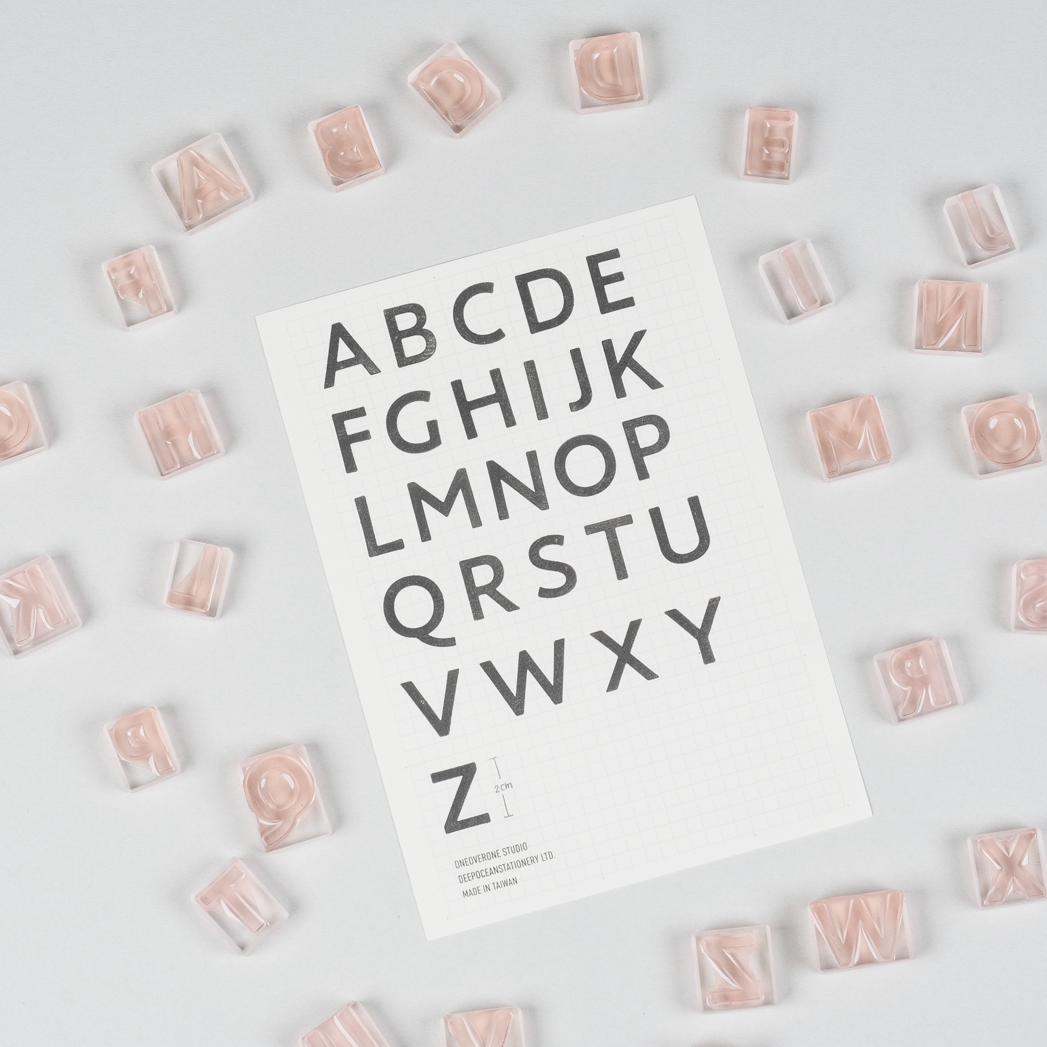 黑體英文大寫字母 膠版印章/一分之一工作室/臺灣