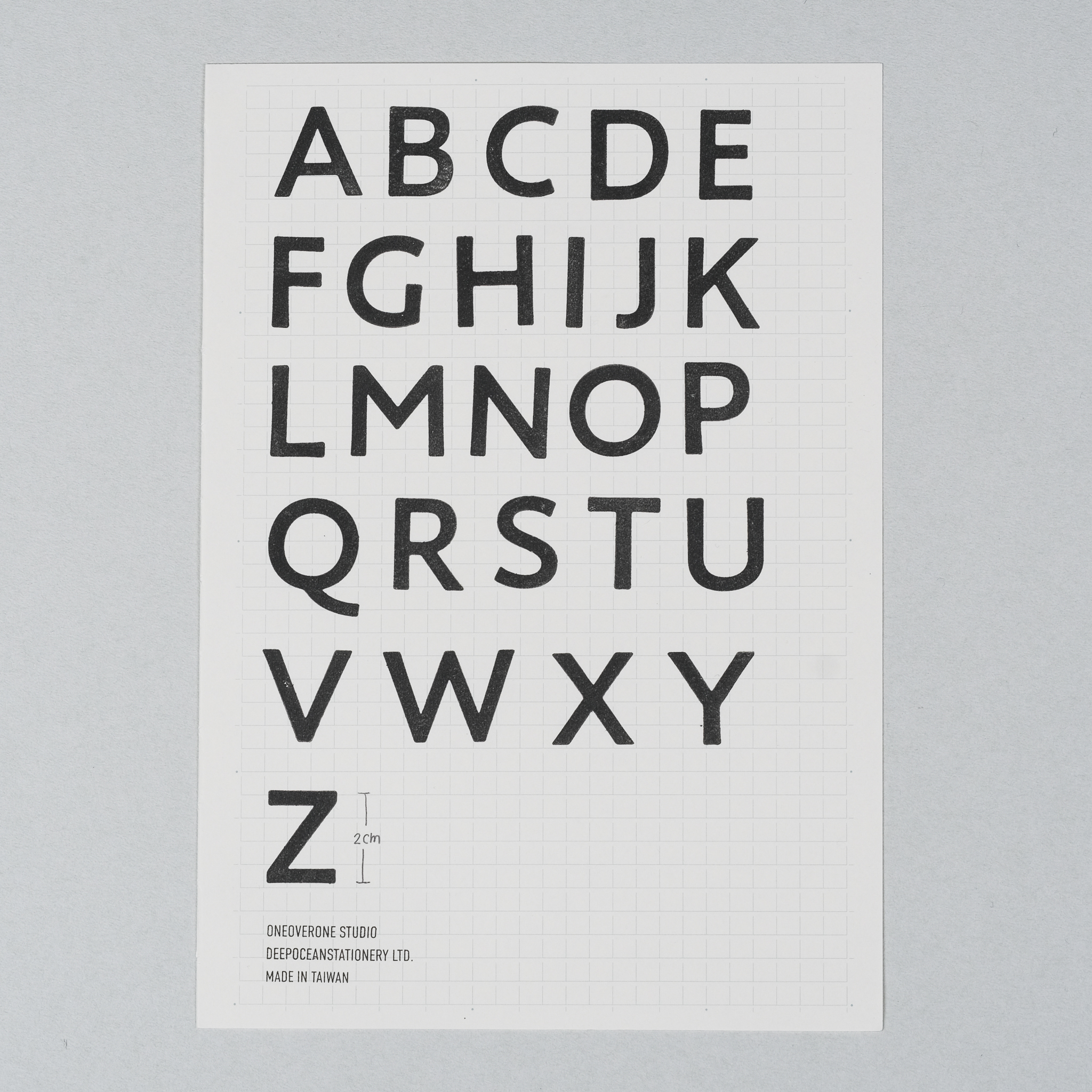 黑體英文大寫字母 膠版印章/一分之一工作室/臺灣