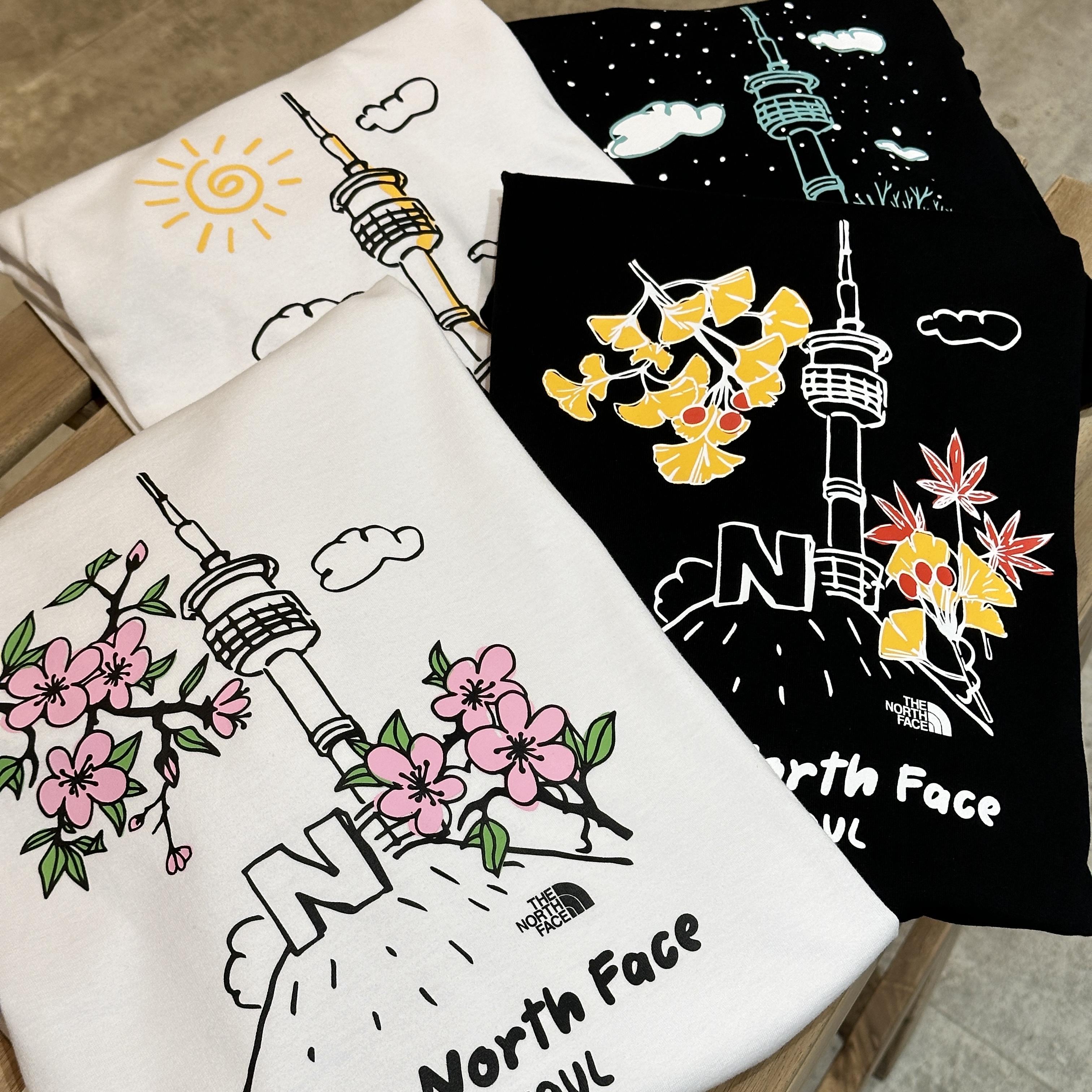 現貨】The North Face SEOUL FOUR SEASONS S/S R/TEE 北臉首爾塔短T