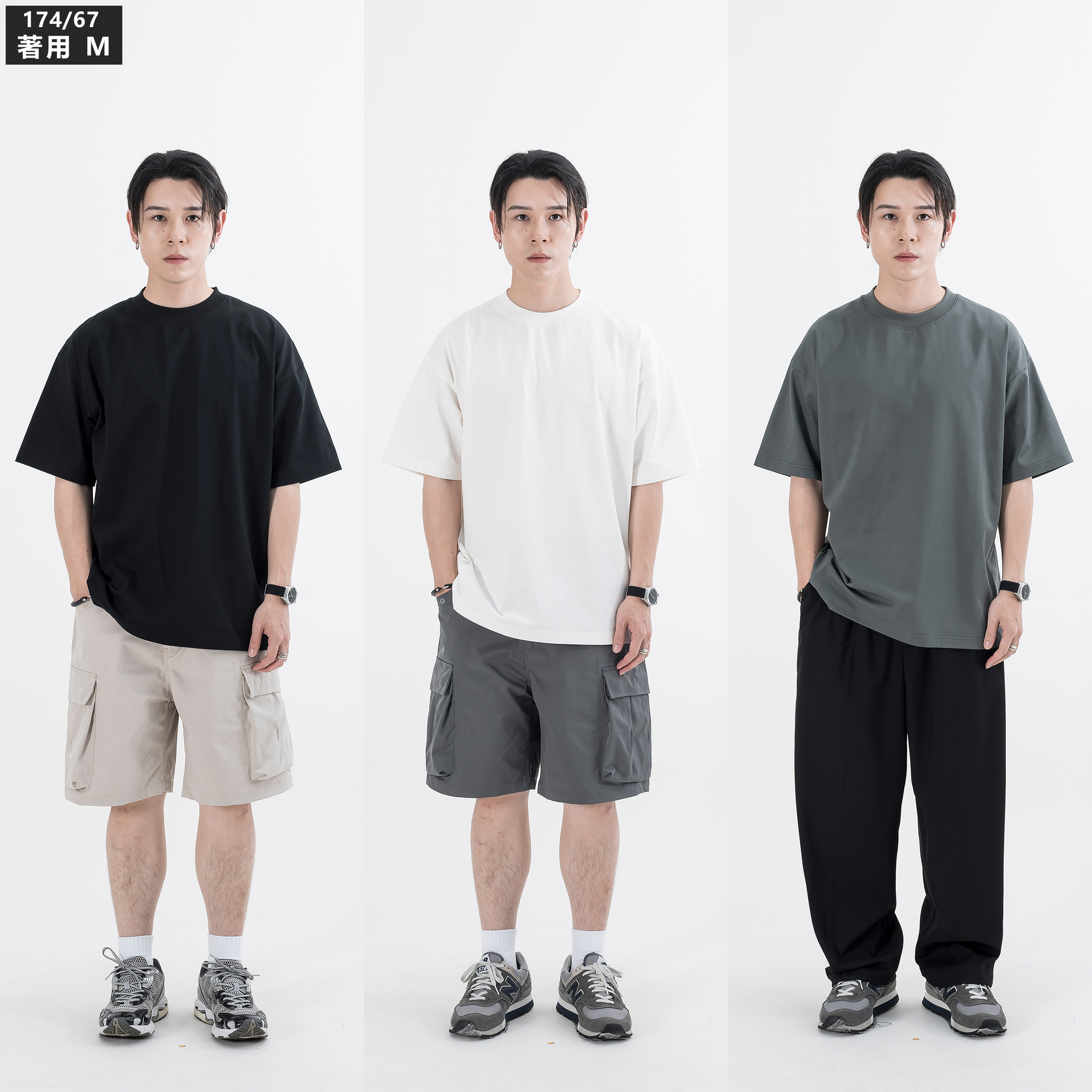 Coolmax Sorona® Wide Tee 機能 防潑水 速乾 寬鬆短Tee [PTR-097]